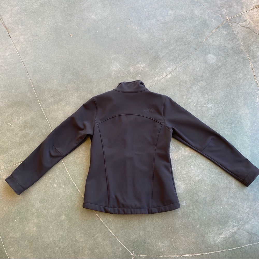 All Black Northface Full Zip Up Windwall Jacket - image 2